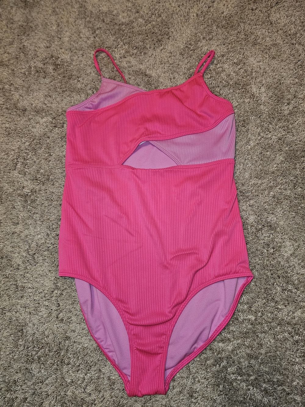 Abercrombie & Fitch Girls' Hot Pink One-Piece Swimsuit with Front Cutout